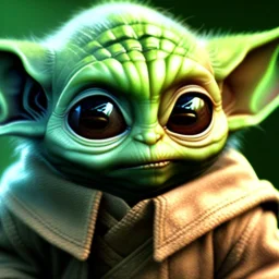 super cute portrait of a baby yoda, star wars, intricate, headshot, highly detailed, digital painting, artstation, concept art, sharp focus, cinematic lighting,