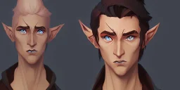 Dungeons and dragons character, wizard elf male, high detail, High definition, black hair