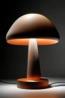 portrait of mushroom table lamp, plastic material