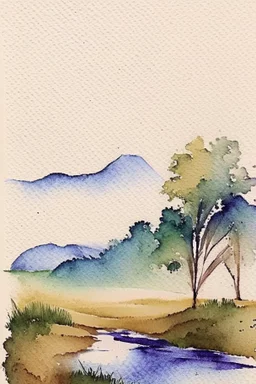 simple watercolour lanscape