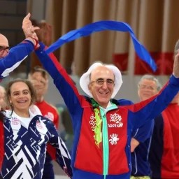 Larry David wins gold medal at the Olympic polka contest