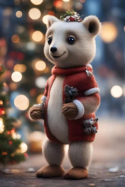 last Christmas adult star bear squirrel chat robot, bokeh like f/0.8, tilt-shift lens 8k, high detail, smooth render, down-light, unreal engine, prize winning