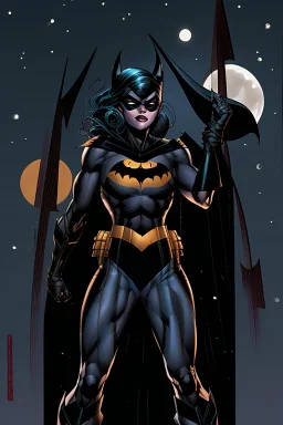 batgirl under a moonlight jim lee style