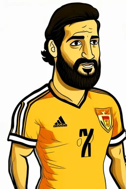 Nuno Mendes Portuguese football player , cartoon 2d