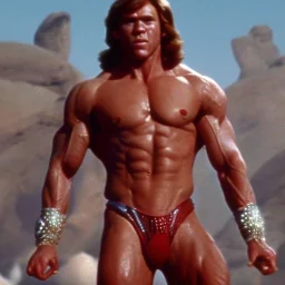 young hilar rhoda bodybuilder conan the destroyer 1 9 8 5, movie still dvd screengrab