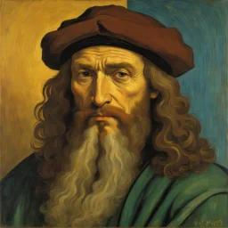 Portrait of a Leonardo Da Vinci by Van Gogh