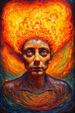 Consciousness creates reality; Neo-Surrealism; Fiery Palette