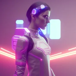 A cyberpunk armor car wearing girl,cyberpunk 2077, ultra realistic,shiny, smooth, studio quality, octane render, Surrealism, Triadic colour scheme,glow-stick, ambient lighting,nightclub lighting, polaroid, 100mm