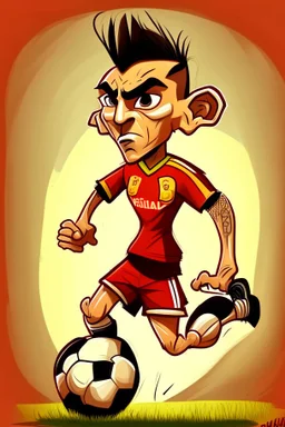 Khvicha Kvaratskhelia Footballer , cartoon 2d