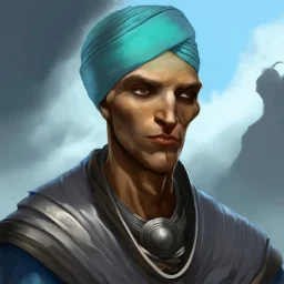 realistic portrait, photorealistic, photo of a person, a person in a turban