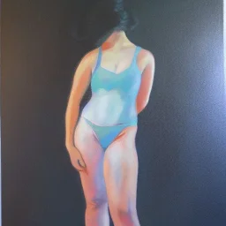 Full body portrait, painting, medium shot lady Codingcore