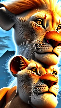 Cyborg Lion King,ت in-depth details, 3D
