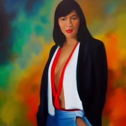 Full body portrait, painting, medium shot lady style of Nicholas Gallanin