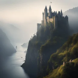 In the midst of fog and birds that sweep, Stands a castle grand, on a cliff so steep. A bridge of stone to yonder shore, Connects this keep forevermore. Turrets high in the morning haze, Whisper tales of ancient days. A fortress vast with secrets deep, In its walls, countless legends sleep.