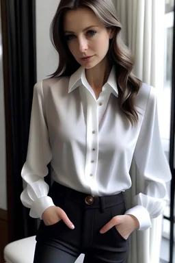 White shirt with no details just the blouse