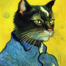 Portrait of a cat by Van Gogh