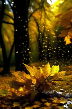 Золота осінь і дощ