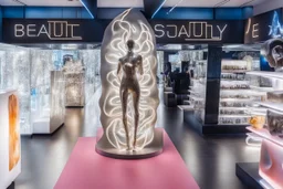 the sculpture is unusual in the form of light