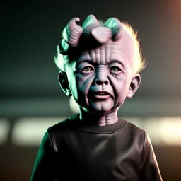 tpkyo ghoul toddler, full body, delorean, dramatic lighting, hyper realistic