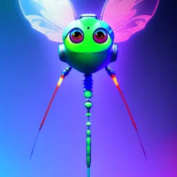 dragonfly robot, pixar style