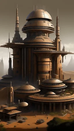 small sci fi city, star wars inspired fortress, indian