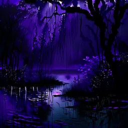 dark purple impressionism