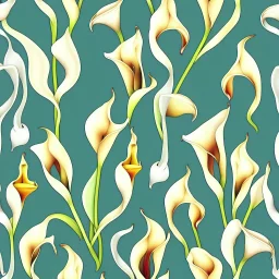 Calla Lily flower print, seamless pattern, pop art, small print, wallpaper