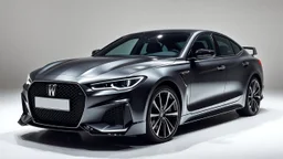 a luxury sedan car with aggressive front