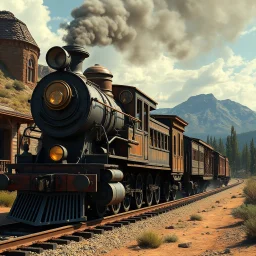 a fantasy wild west train