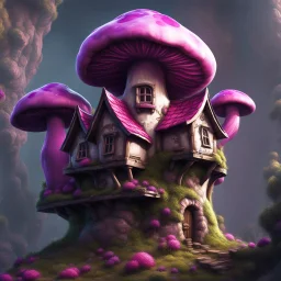 A lumpy mushroom house floating in space. neutral colors, white, purple magenta, Detailed gloss Painting, rich color, fantastical, intricate detail, splash screen, hyperdetailed, insane depth, concept art, 8k resolution, trending on Artstation, Unreal Engine 5, color depth, dynamic lighting, splash art, dramatic, masterpiece, excellent quality beautiful Imaginative, unique,