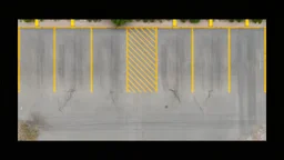 Ground layout for a covered concrete parking lot. Add skidmarks, oil ground stains, fine cracks and weathering. and make a little darker