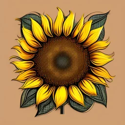 Stylized sunflower