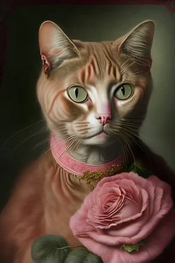 portrait of rose on a cat