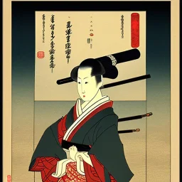 Ukiyo-e, japanese flag