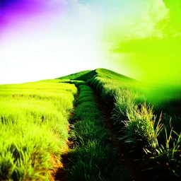 Lonely hill, hedge, horizon, endless spaces beyond that, superhuman silences, profound stillness, the wind I hear rustling among these plants, infinite silence, shot on Hasselblad, movie shot, Kodak Ektachrome E100 135-36