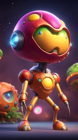 big ass comet or metroid, Pixar-inspired, expertly crafted in a whimsical and vibrant cartoon style. is masterfully rendered in a lifelike 3D design, which captivates viewers with there irresistible charm. The background is filled with warm, inviting colors and a 3D render, creating a cinematic.