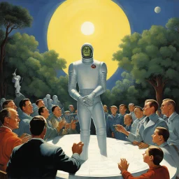 [art by Norman Rockwell] Klaatu (The Day the Earth Stood Still)