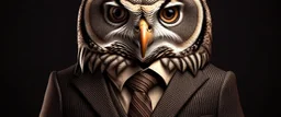 Owl dressed in a business suit