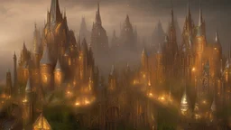 wood-elves fantasy medieval city