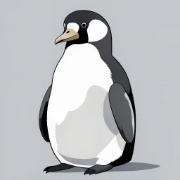 Big penguin 64x 64 pixels grey background