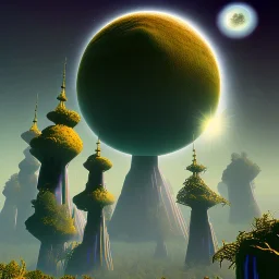 strange buildings on strange planets, and strange trees