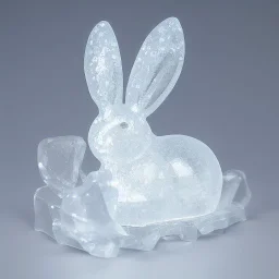 transparent ice crystal rabbit