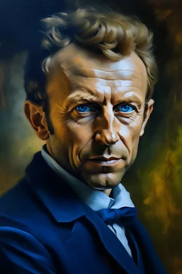 Portrait of Macron by va. Gogh