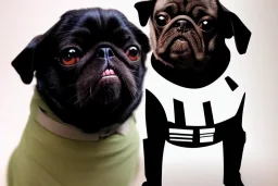 Darth vader as a pug