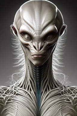 Alien half-animal half-human creature,intricate, realistic, digital art, meticulously detailed