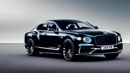Black Luxury Bentley Continental Cullinan , Photorealistic, 4K, Ultra Detailed, Front Quarter View
