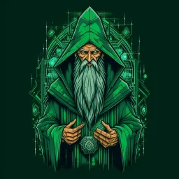 Cyberelite hacker wizard