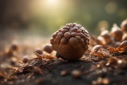 A acorn, natural volumetric cinematic perfect light, 135mm, photorealistic, no bokeh, good depth of field, award winning photo, beautiful composition, 16k, HDR, sharp focus, masterpiece