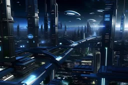 futuristic tokyo in space