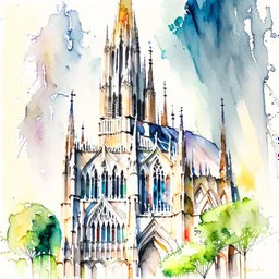 watercolour cathedral